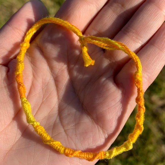 3 Woven Friendship Bracelets (Yellow) - Picture 6 of 8